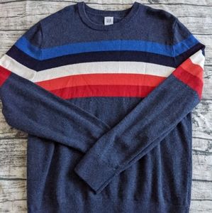 GAP crew neck sweater with stripe.